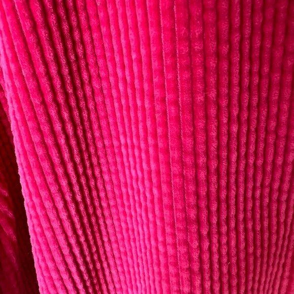 L.L. Bean Shacket Womens Size Medium Hot Pink Corduroy Button Down Cotton Fall - Picture 7 of 16